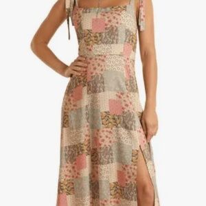 🌸 Patchwork Prairie Midi Dress | Boho Western Vibes | Size M